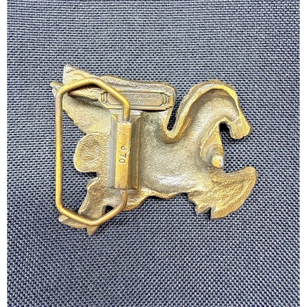 Indiana Metal Craft 1979 J70 Pegasus Belt Buckle Vintage 70s Winged Horse
